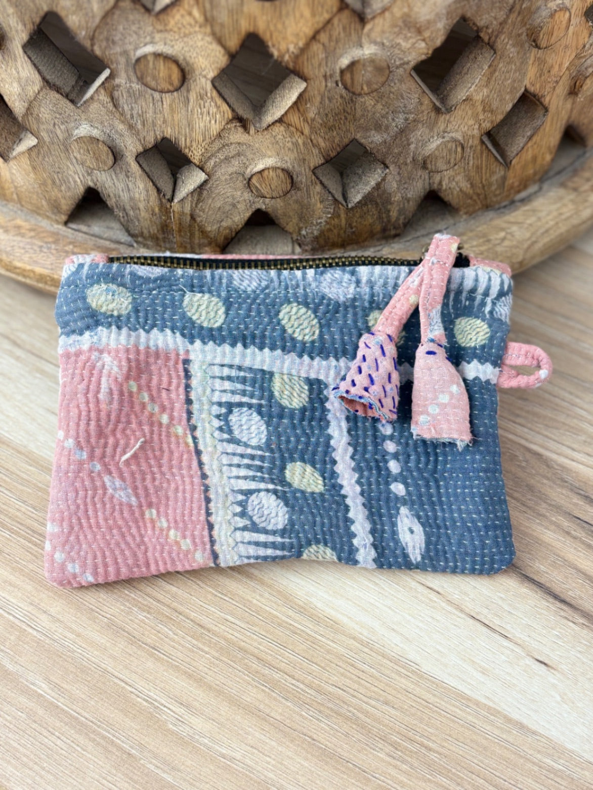 Small Vintage Kantha Pouch