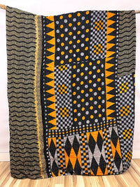 Patchwork Cotton Kantha Quilt King