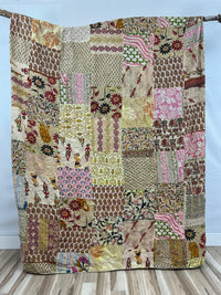 Patchwork Cotton Kantha Quilt King