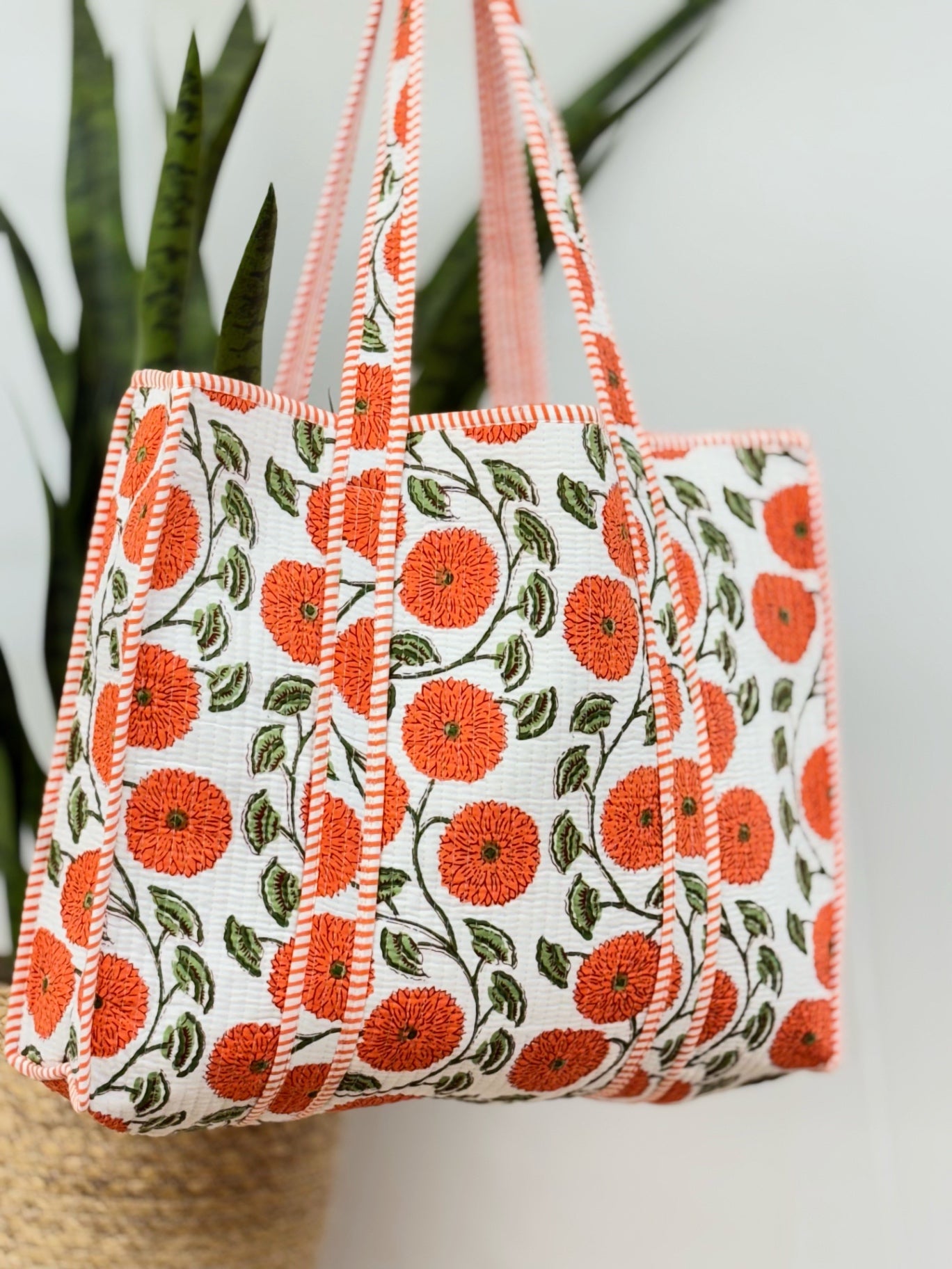 Poppy Quilted Tote