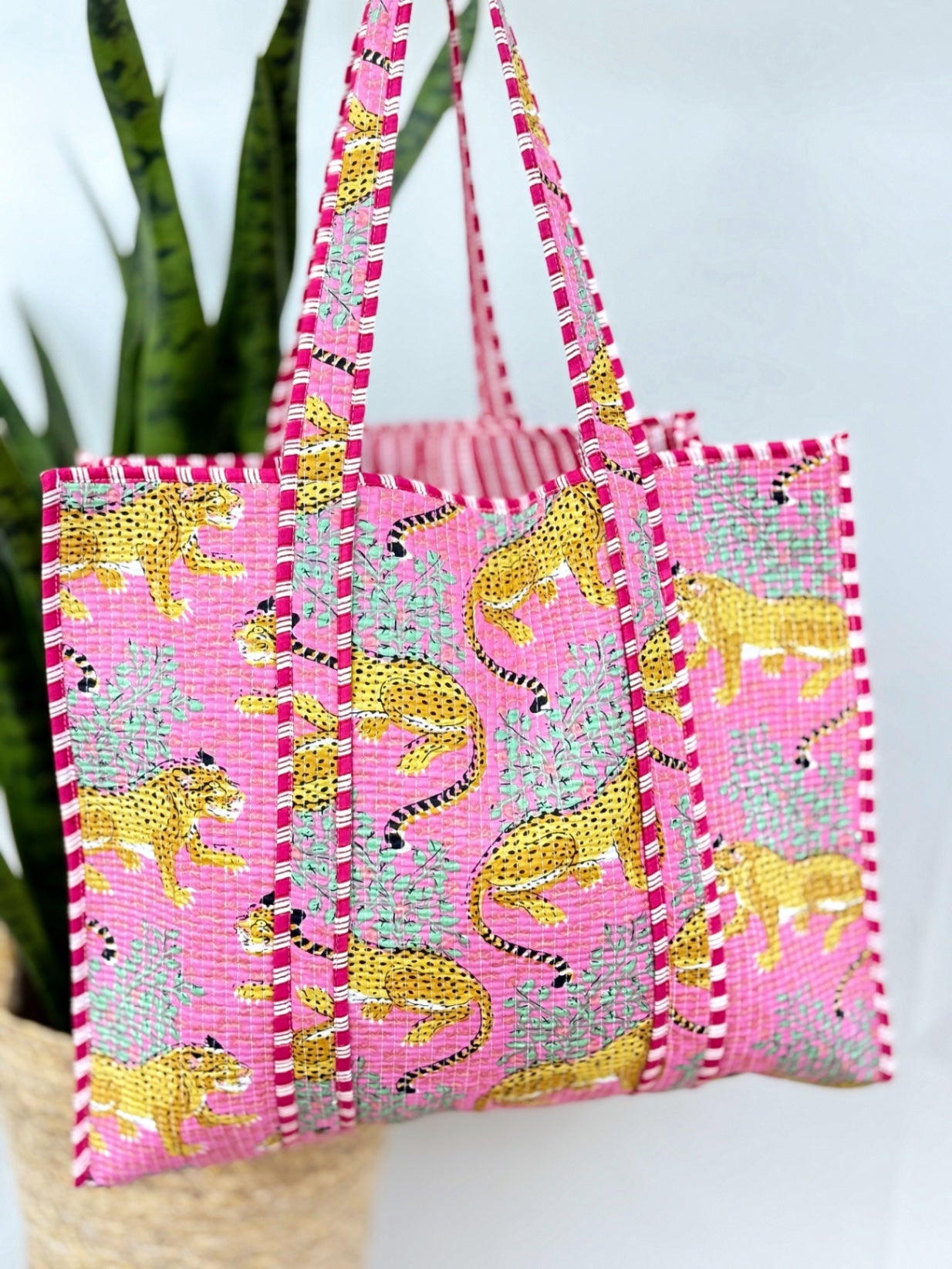 Tiger Quilted Tote