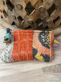 Small Vintage Kantha Pouch