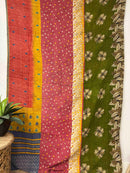 Vintage Cotton Kantha Quilt - Twin