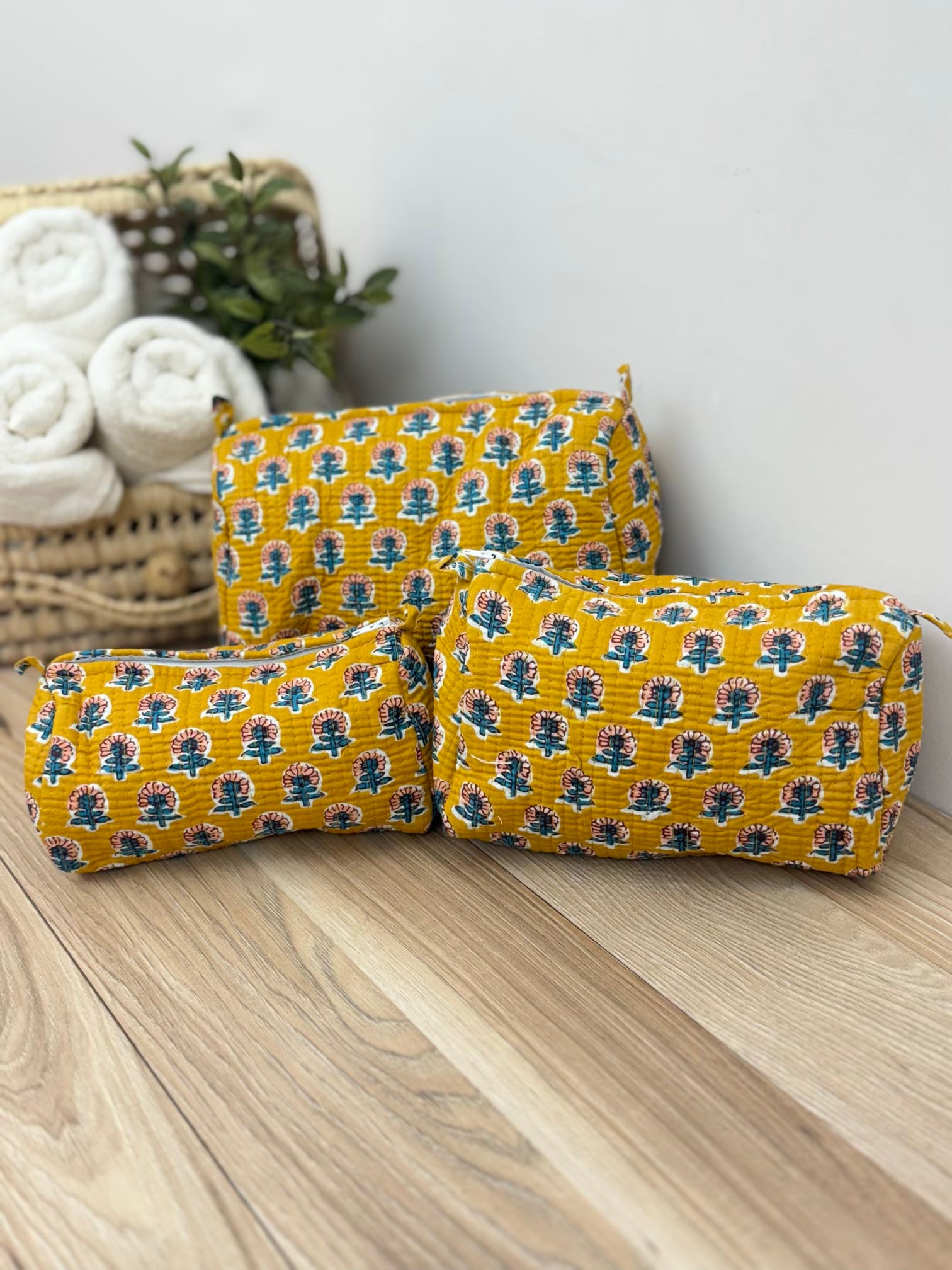 Ruth Block Print Toiletry Set