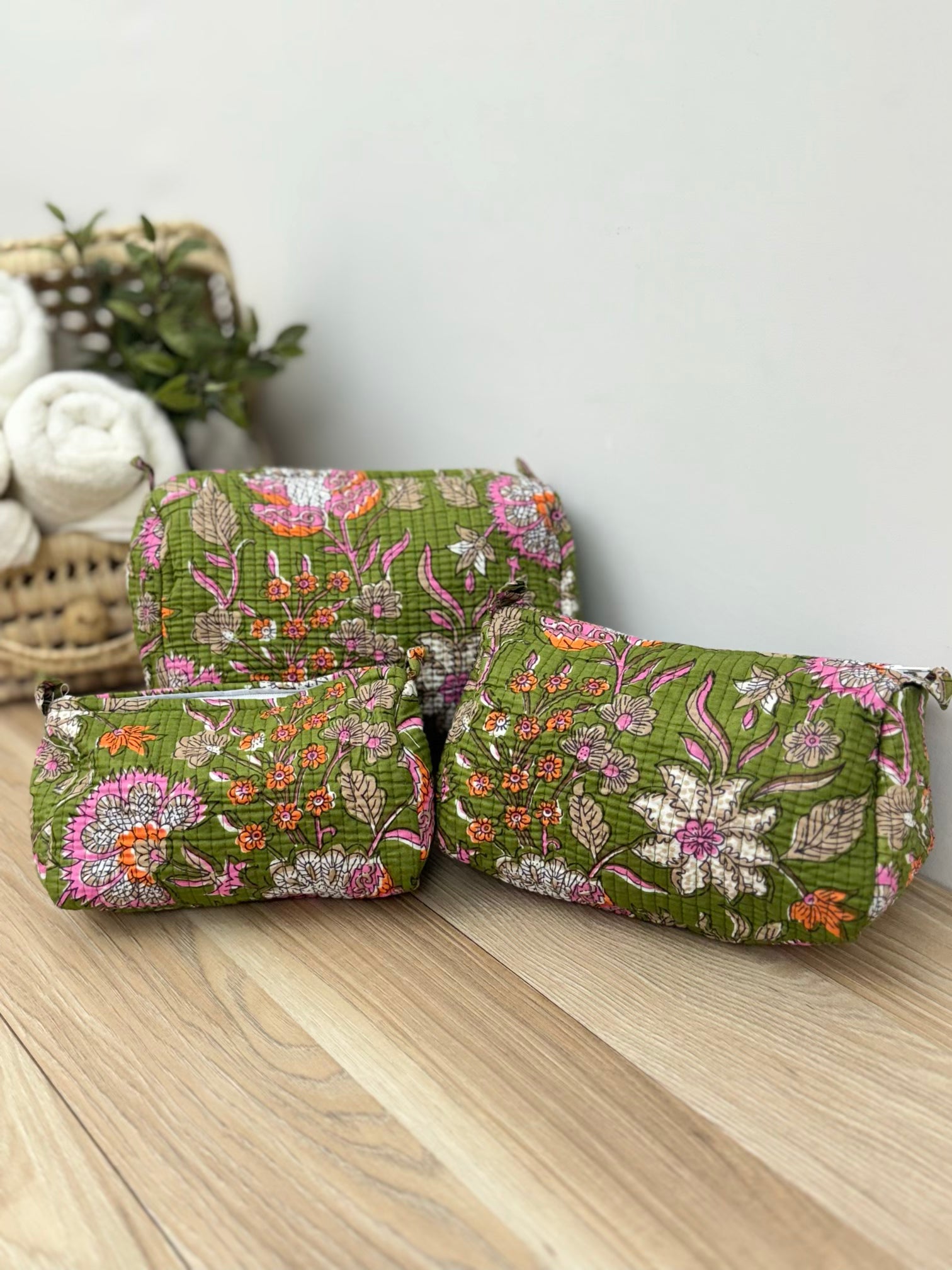 Tessie Block Print Toiletry Set