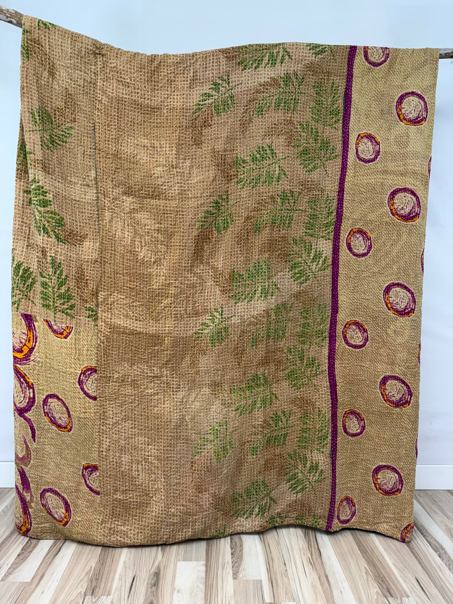 Patchwork Cotton Kantha Quilt King