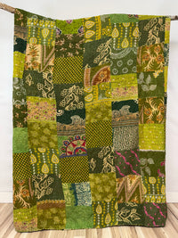 Patchwork Cotton Kantha Quilt King
