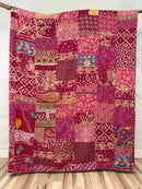 Patchwork Cotton Kantha Quilt King