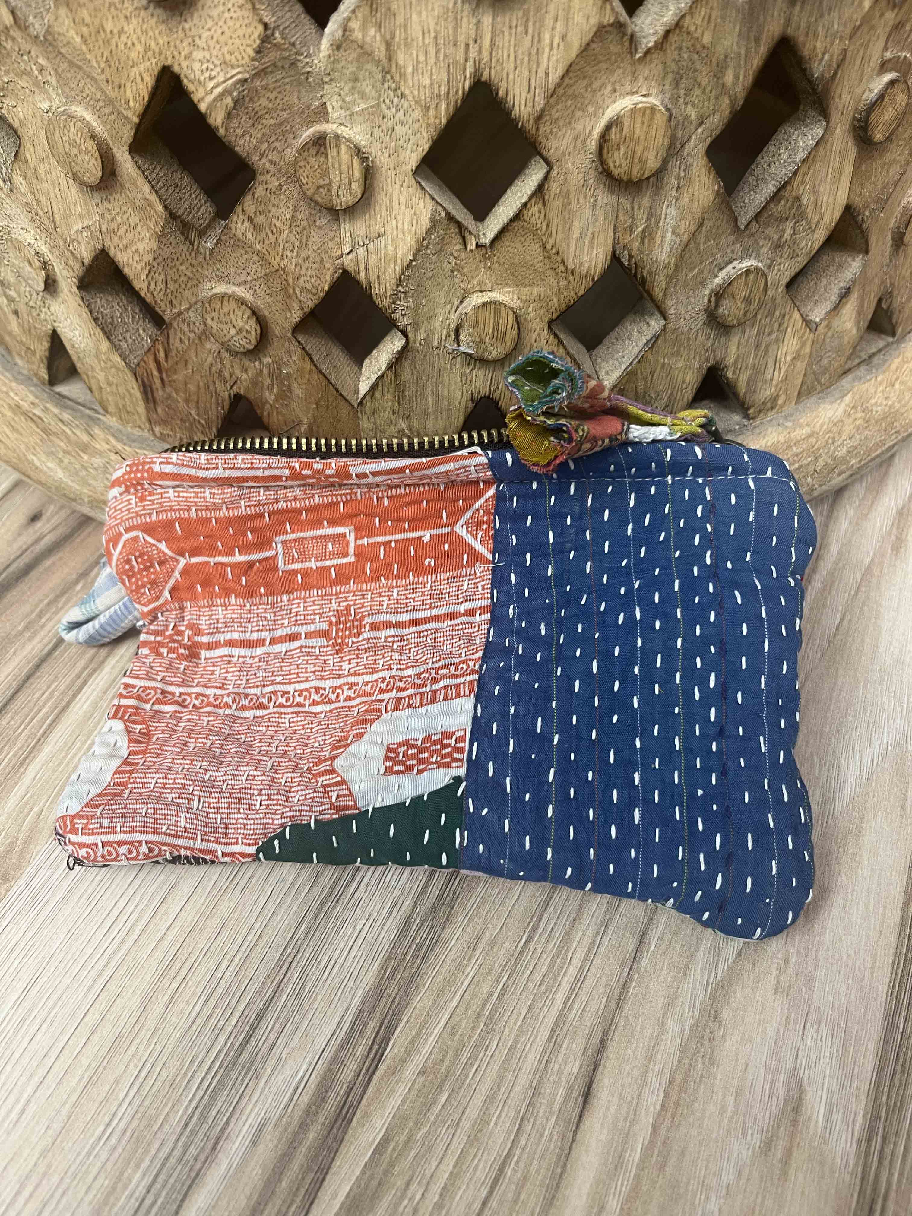 Small Vintage Kantha Pouch