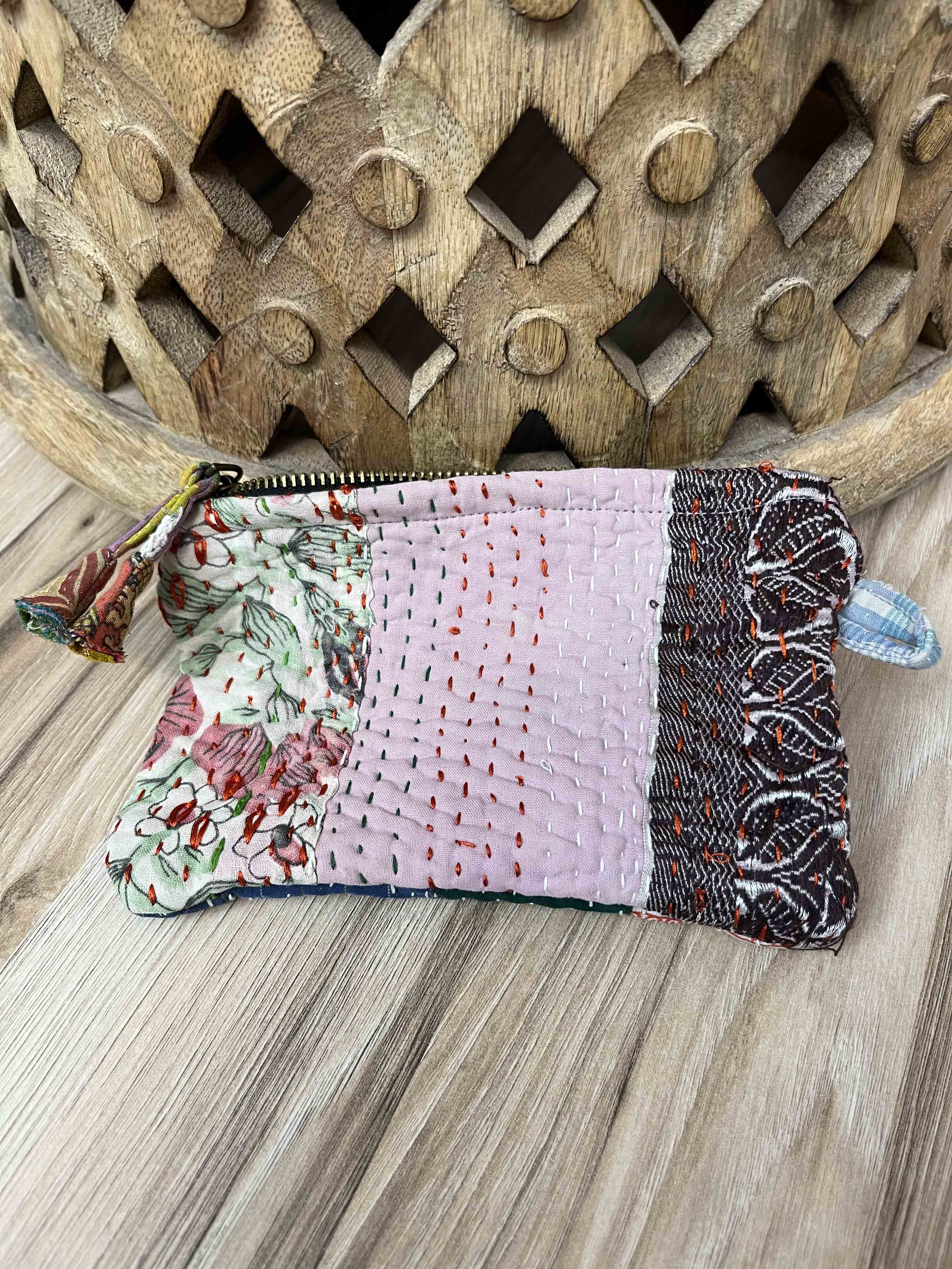 Small Vintage Kantha Pouch