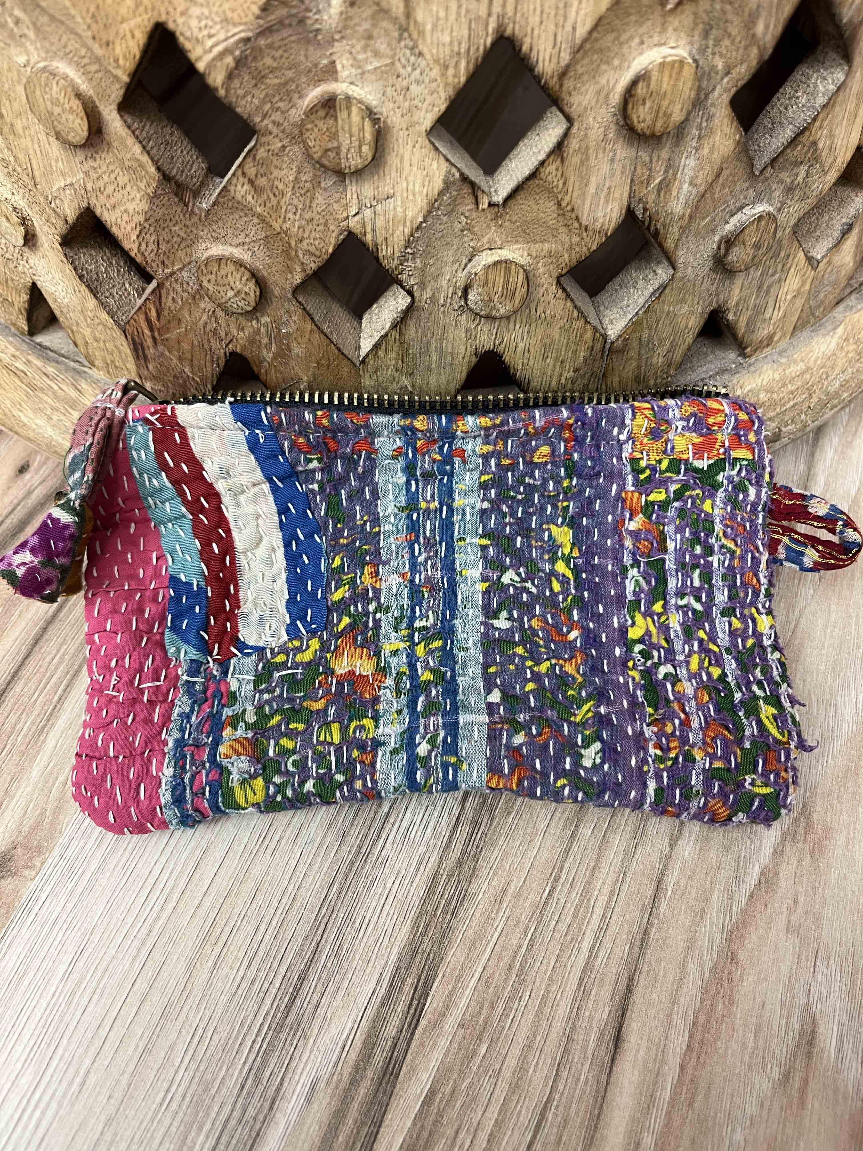 Small Vintage Kantha Pouch