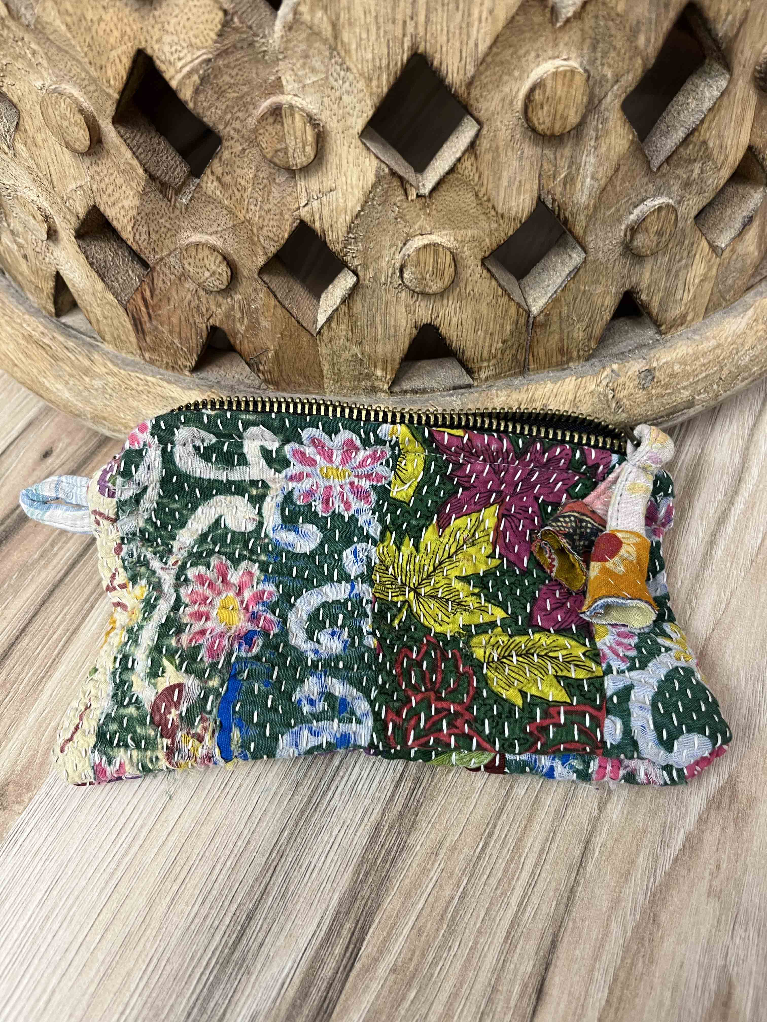 Small Vintage Kantha Pouch