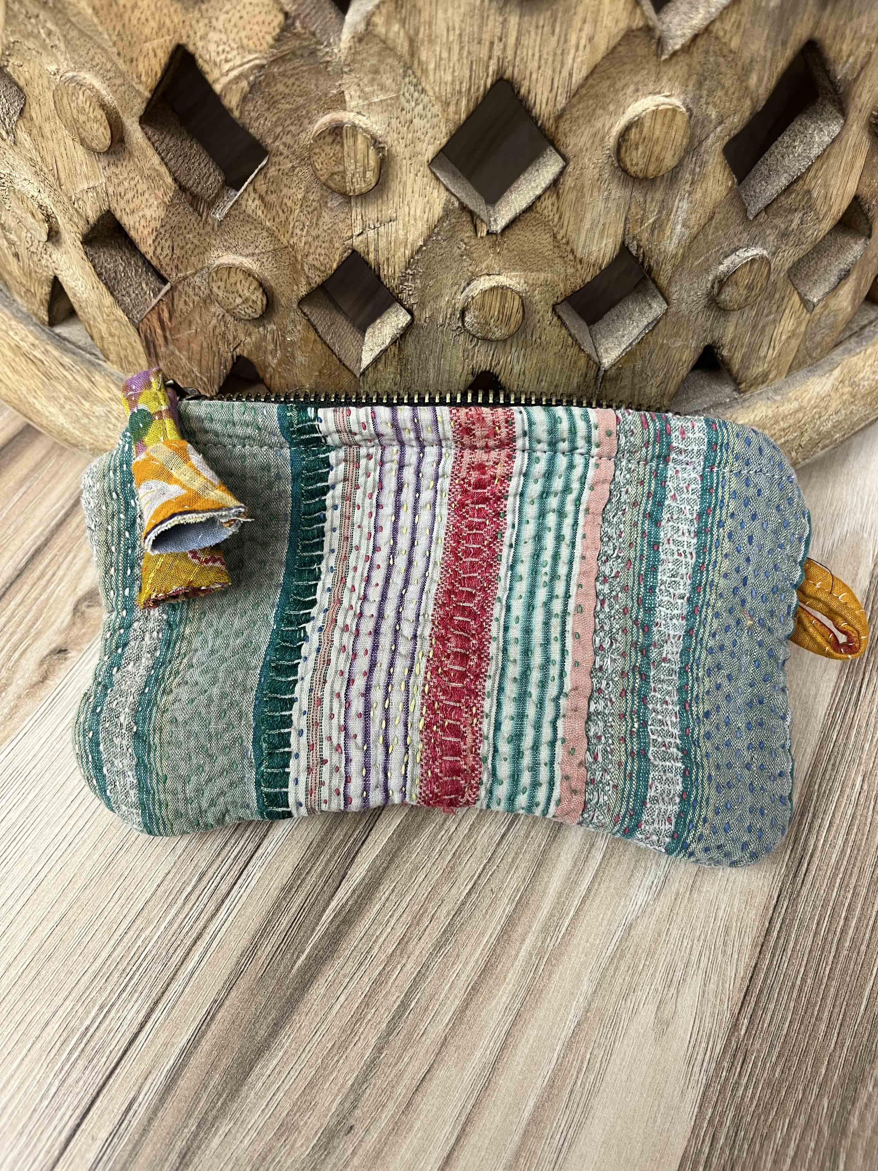 Small Vintage Kantha Pouch