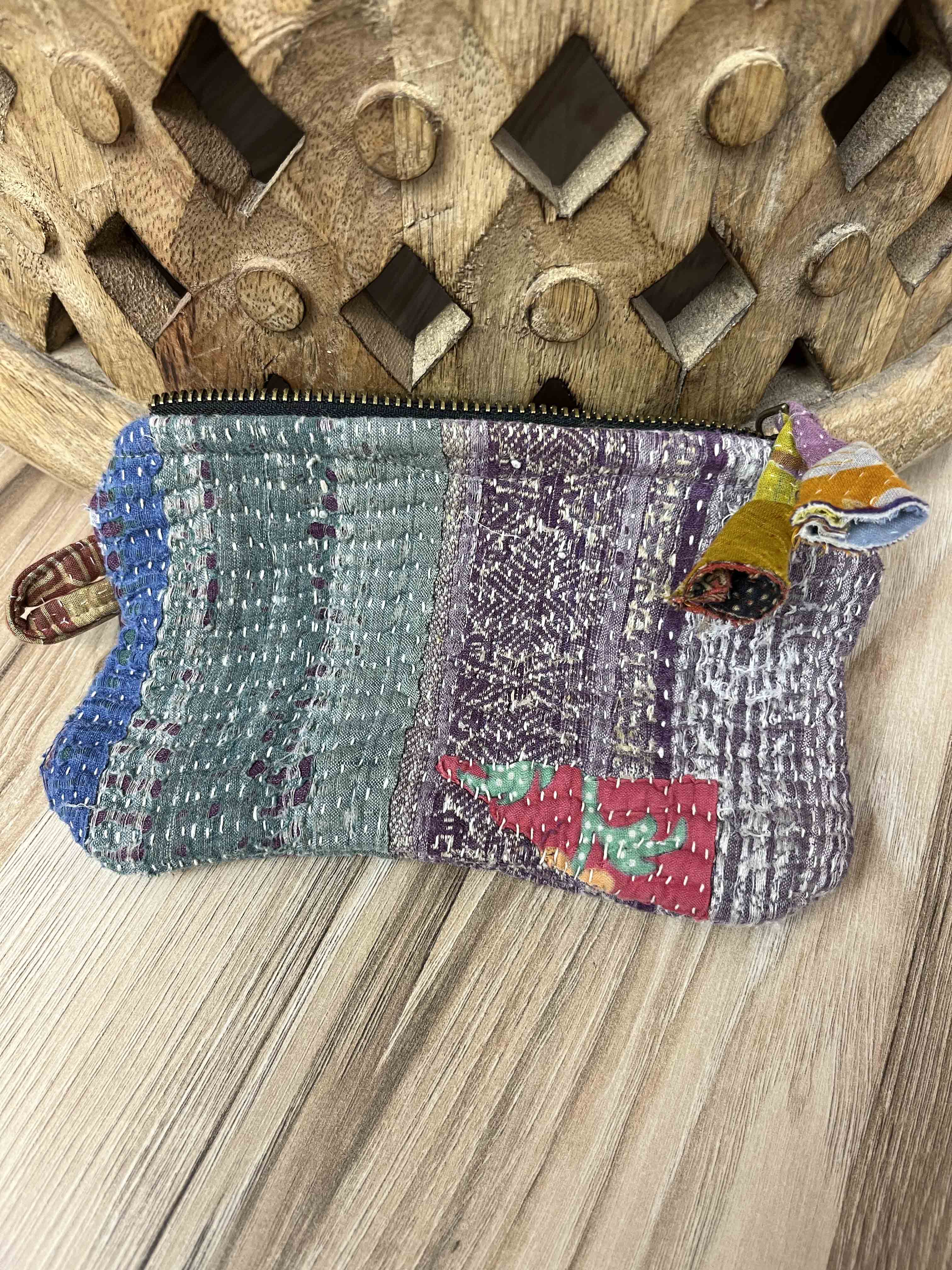 Small Vintage Kantha Pouch