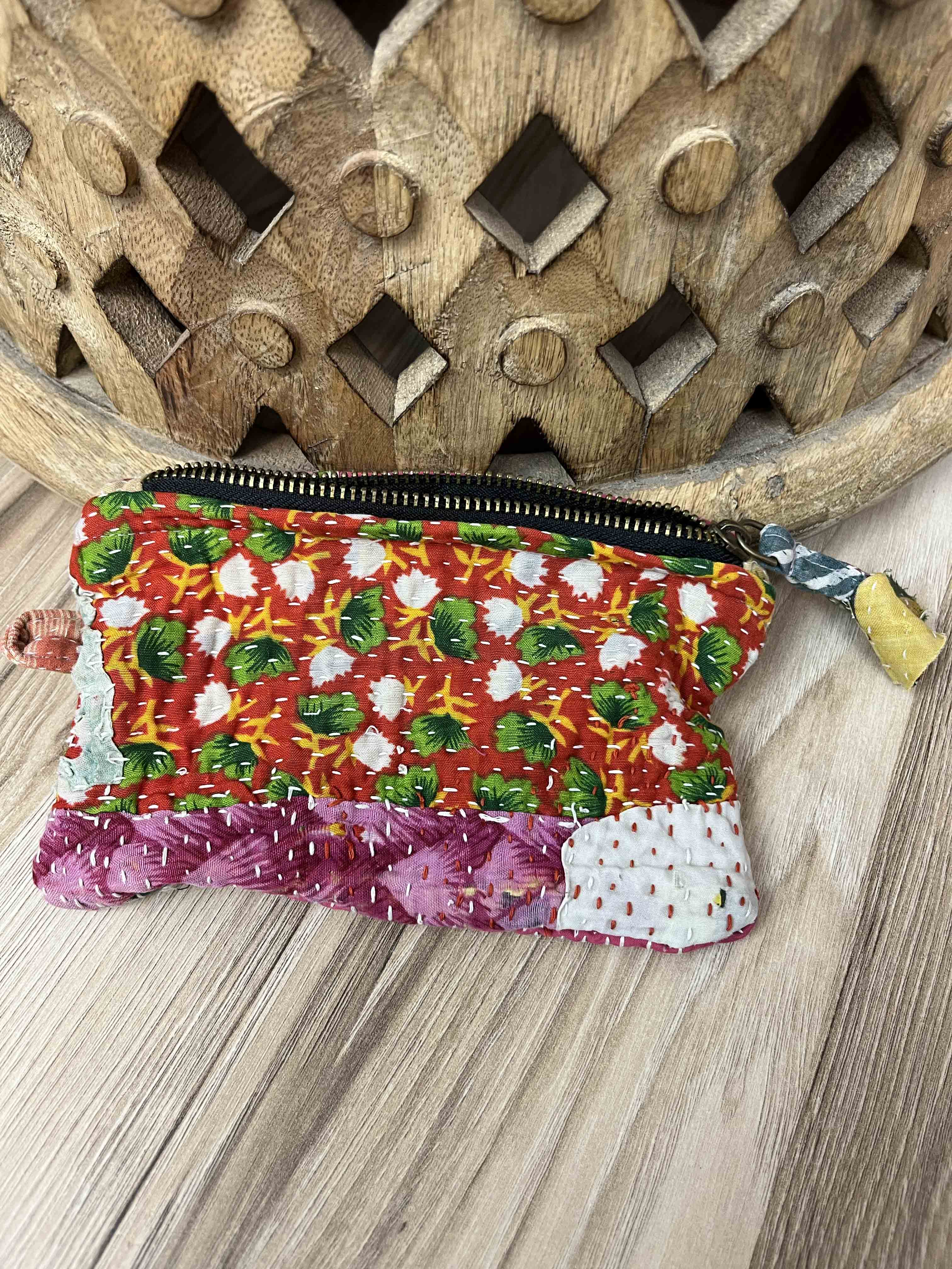 Small Vintage Kantha Pouch