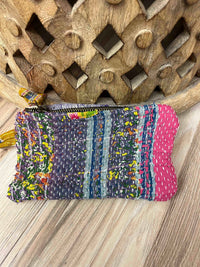 Small Vintage Kantha Pouch