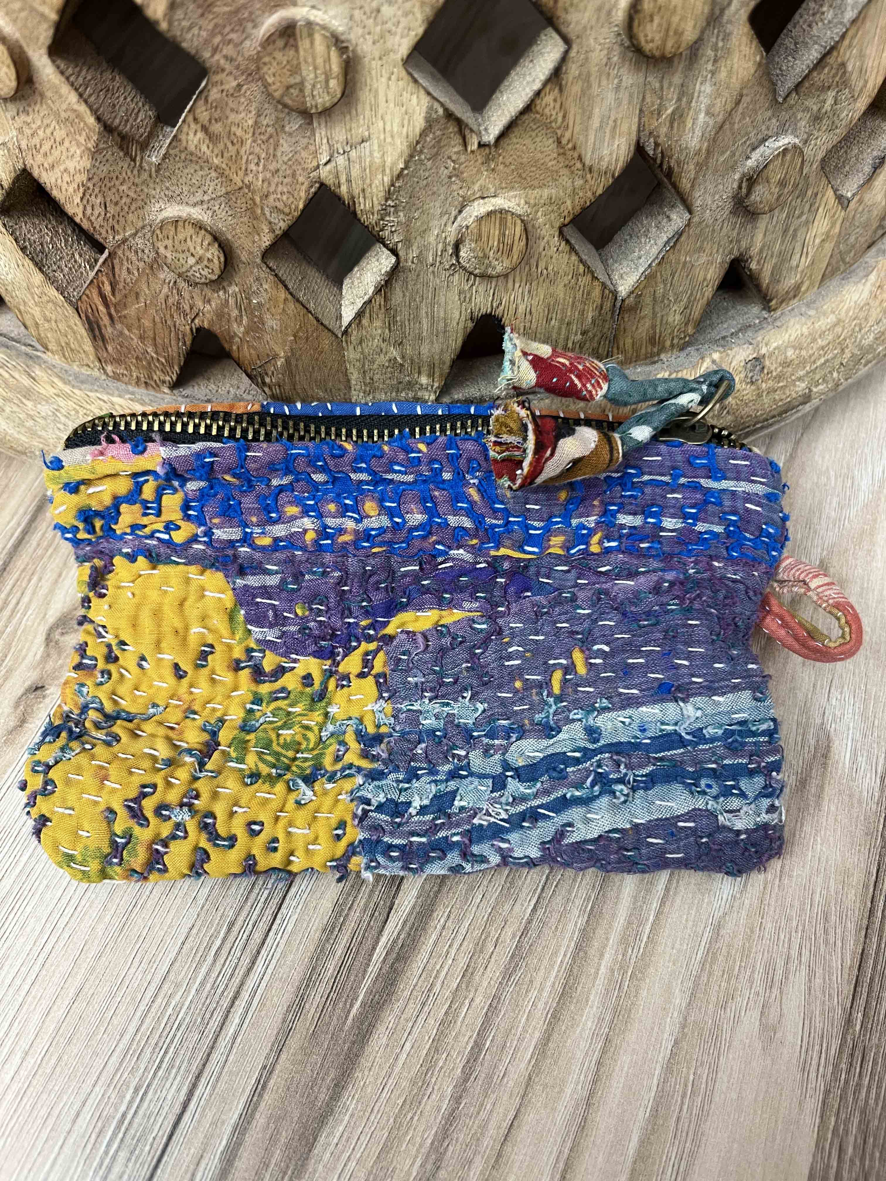 Small Vintage Kantha Pouch