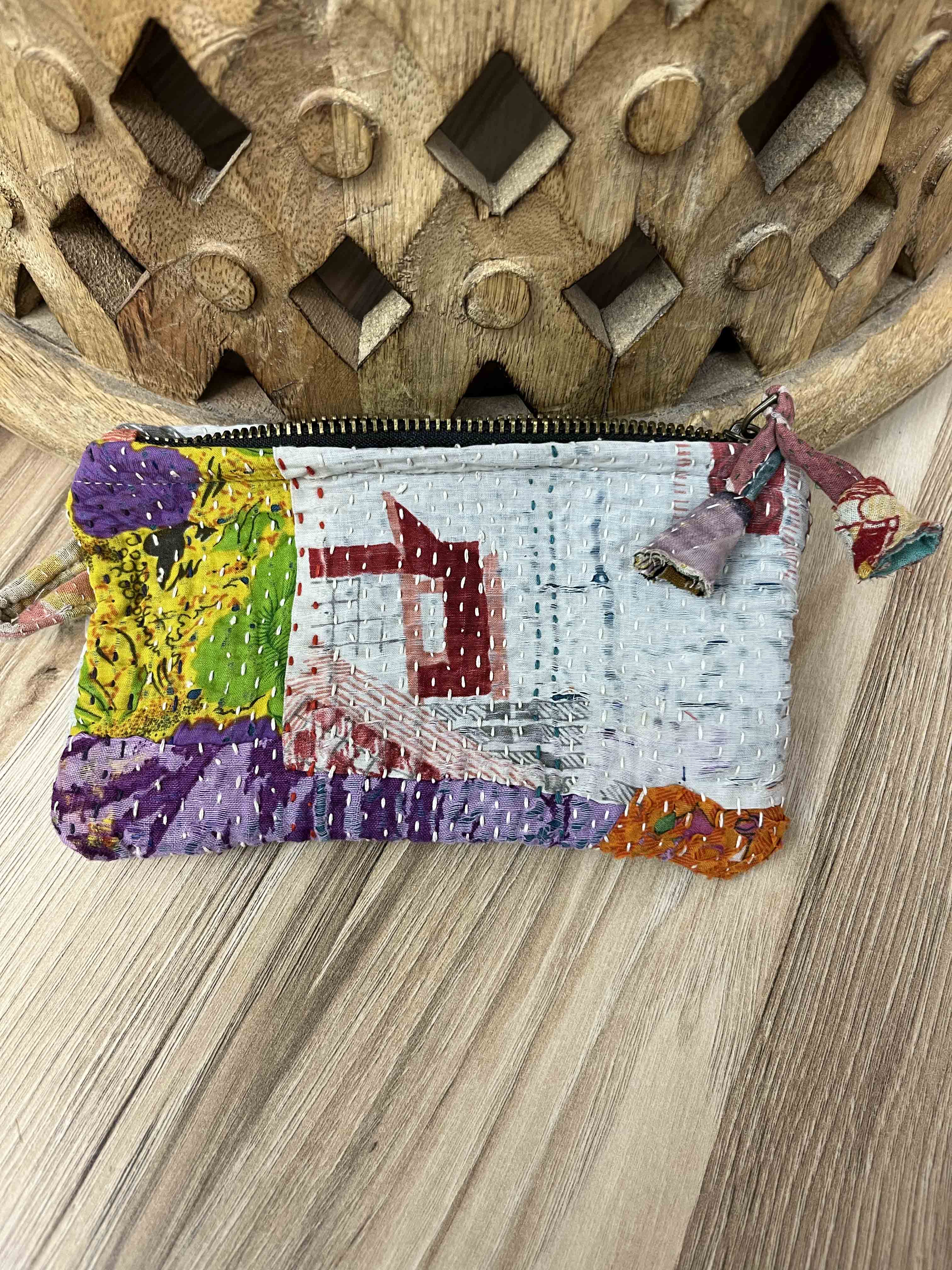 Small Vintage Kantha Pouch