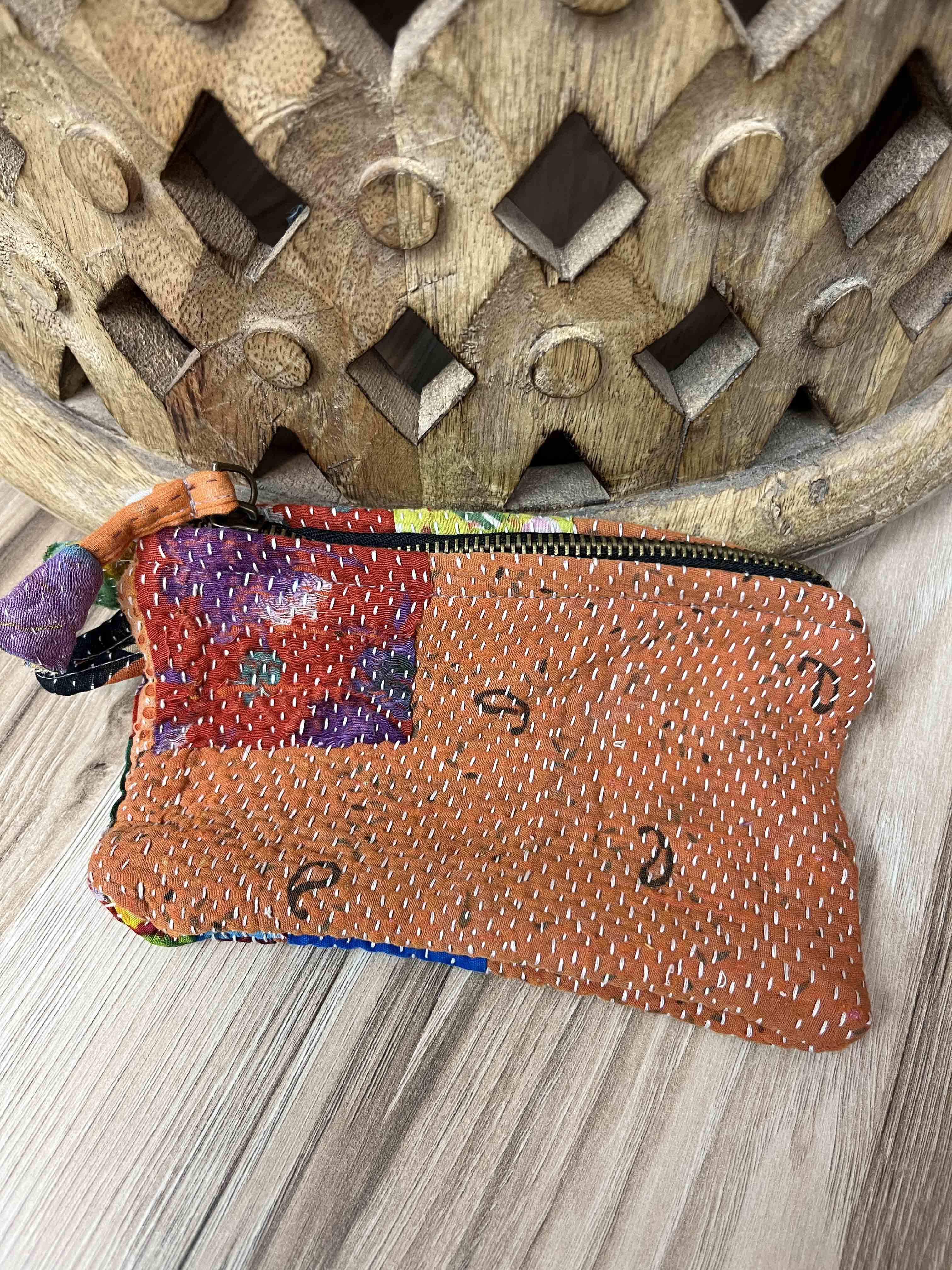 Small Vintage Kantha Pouch