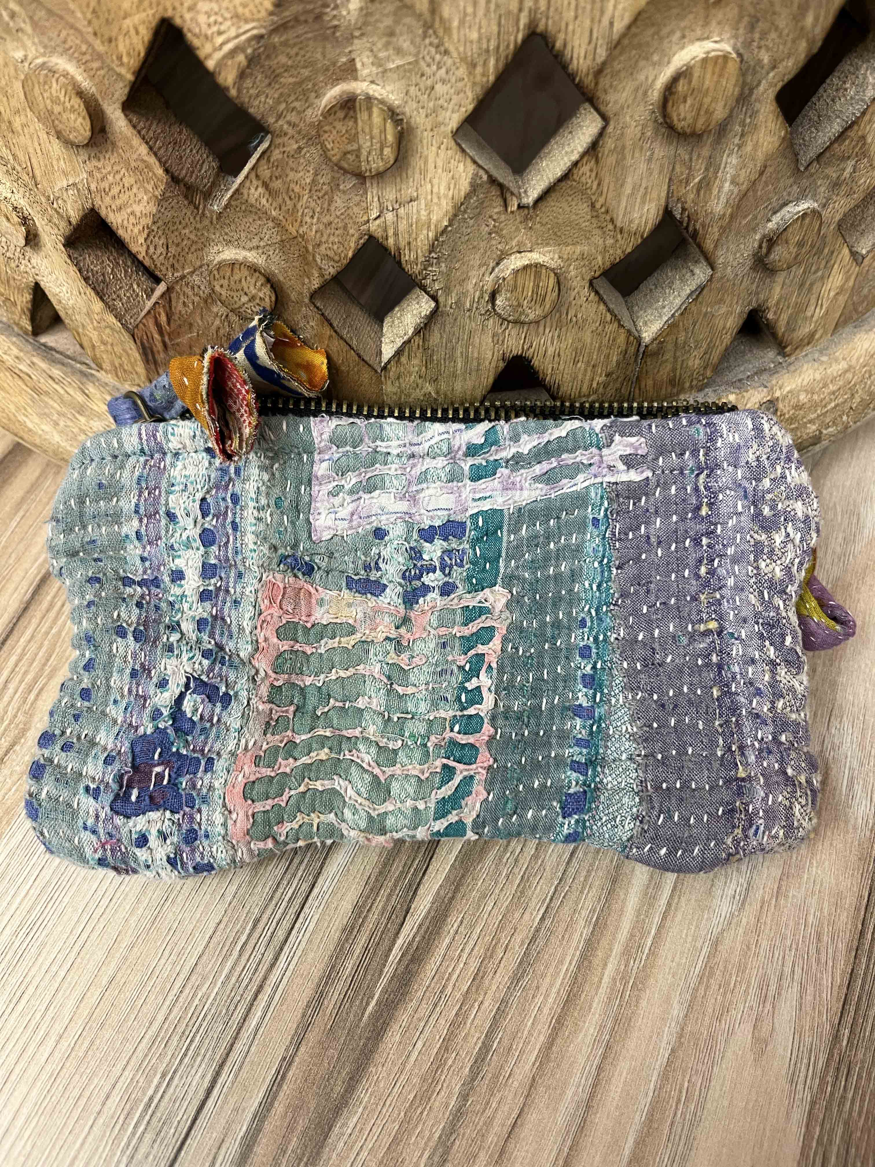 Small Vintage Kantha Pouch