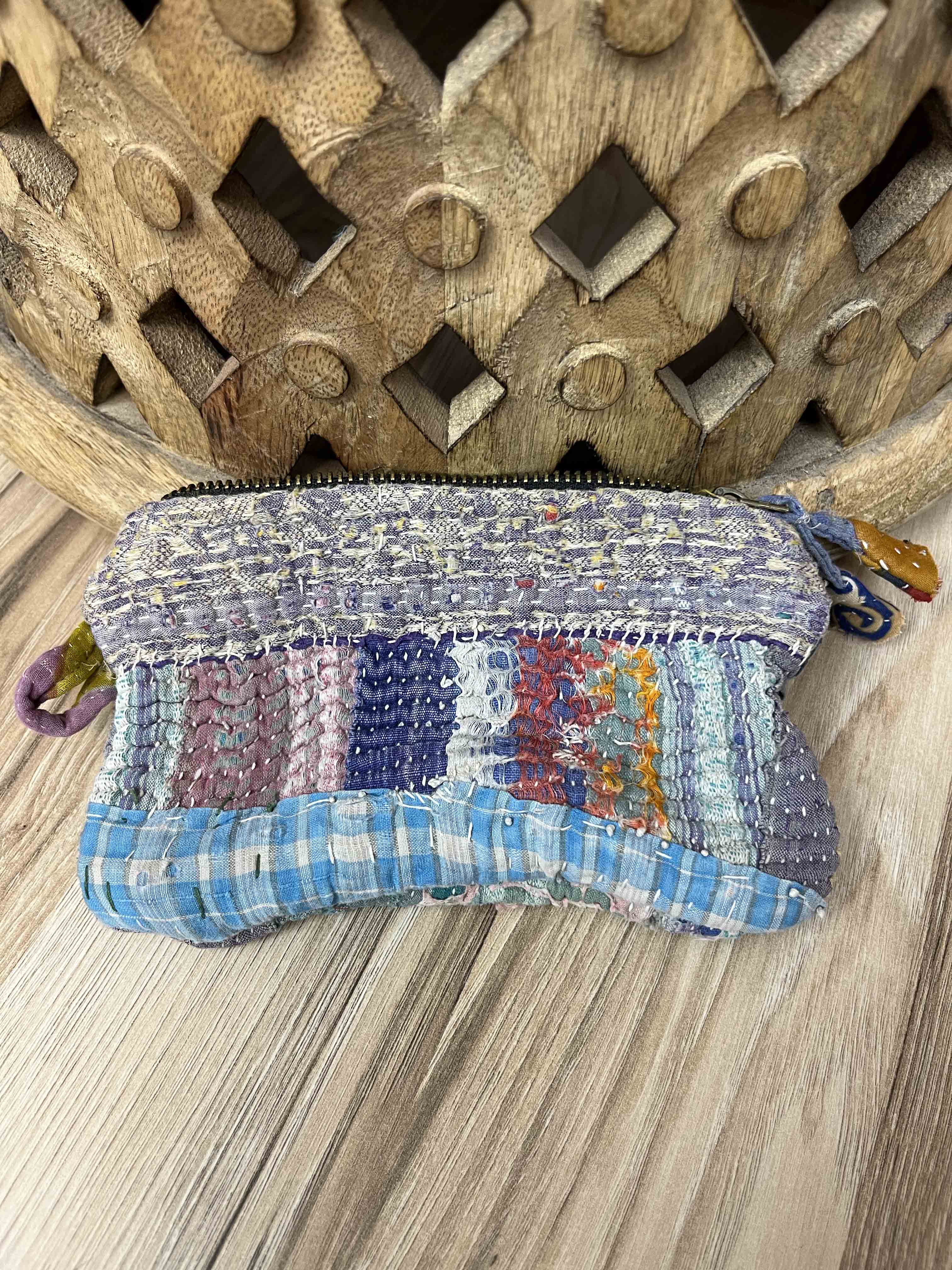 Small Vintage Kantha Pouch