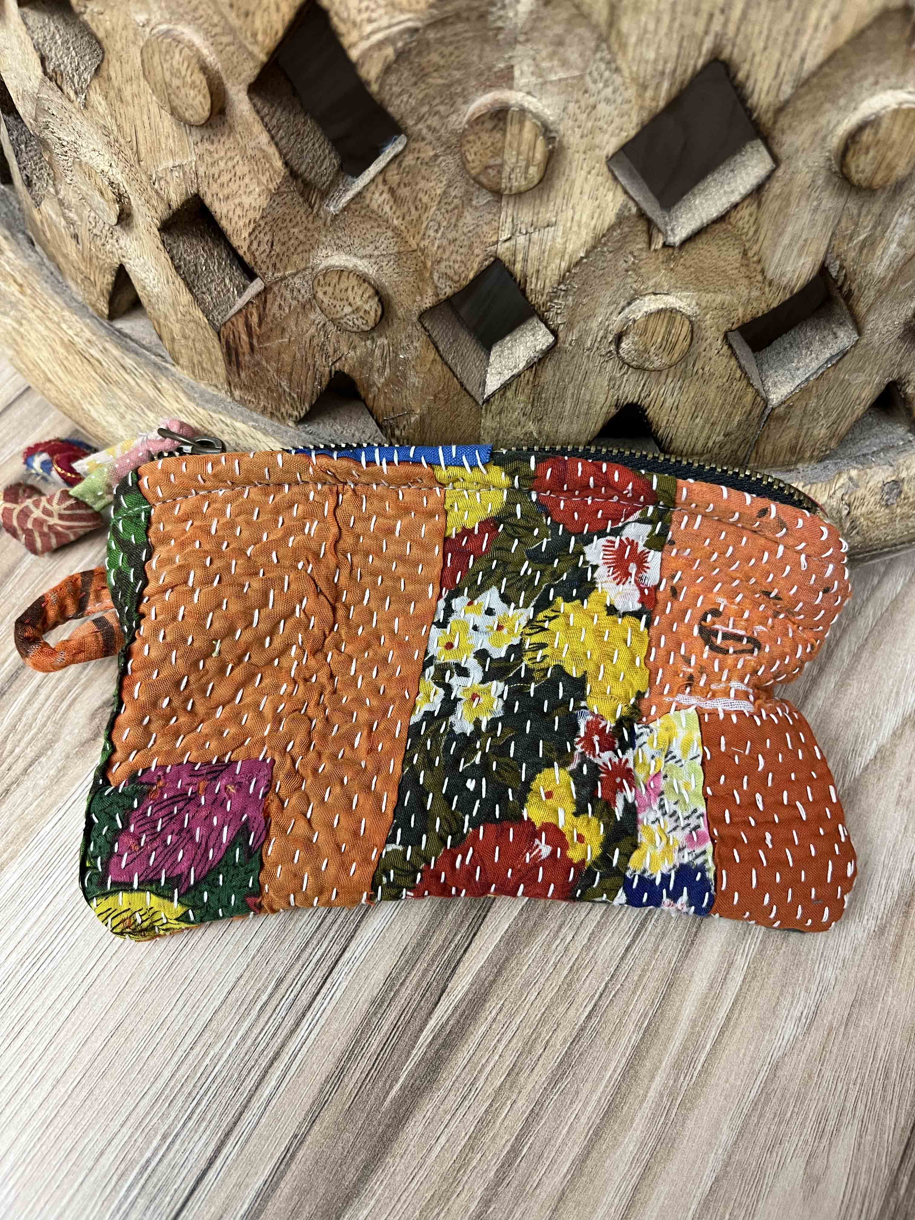 Small Vintage Kantha Pouch