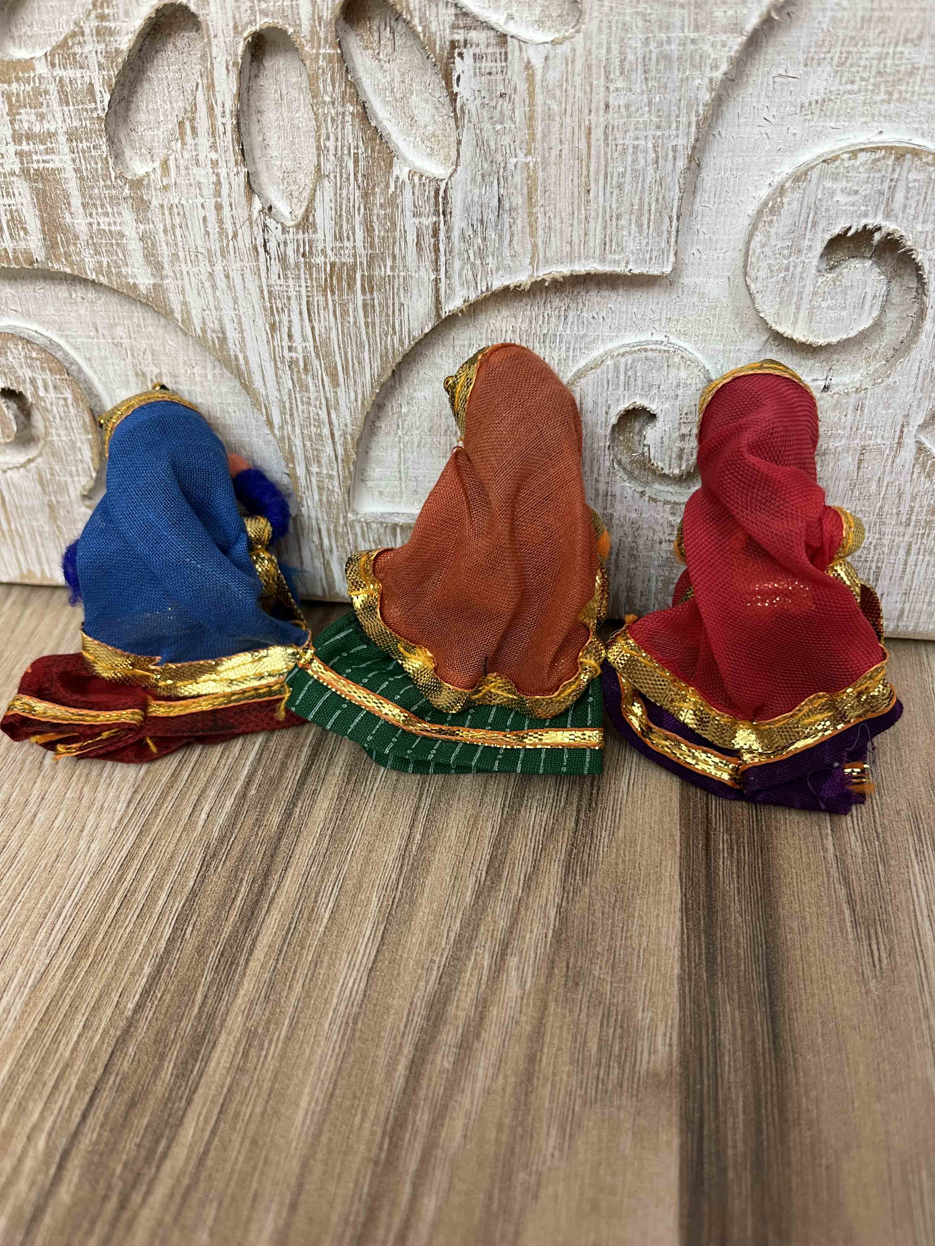 Handmade Indian Intricately Detailed Miniature Worry deals Dolls Set