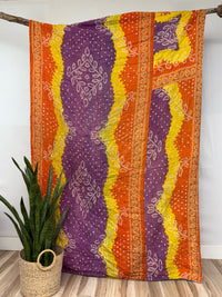 Vintage Cotton Kantha Quilt - Twin