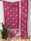 Vintage Cotton Kantha Quilt - Twin