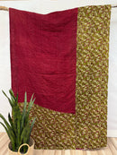 Vintage Cotton Kantha Quilt - Twin