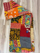 Patchwork Vintage Cotton Kantha Quilt - Twin