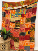 Patchwork Vintage Cotton Kantha Quilt - Twin