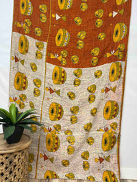 Patchwork Vintage Cotton Kantha Quilt - Twin