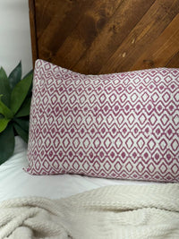 Mulberry Diamonds Block Print Cotton Kantha Sham