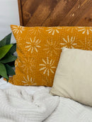 Sunburst Daisies Block Print Cotton Kantha Sham