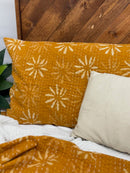 Sunburst Daisies Block Print Cotton Kantha Sham