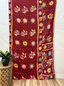 Vintage Cotton Kantha Quilt