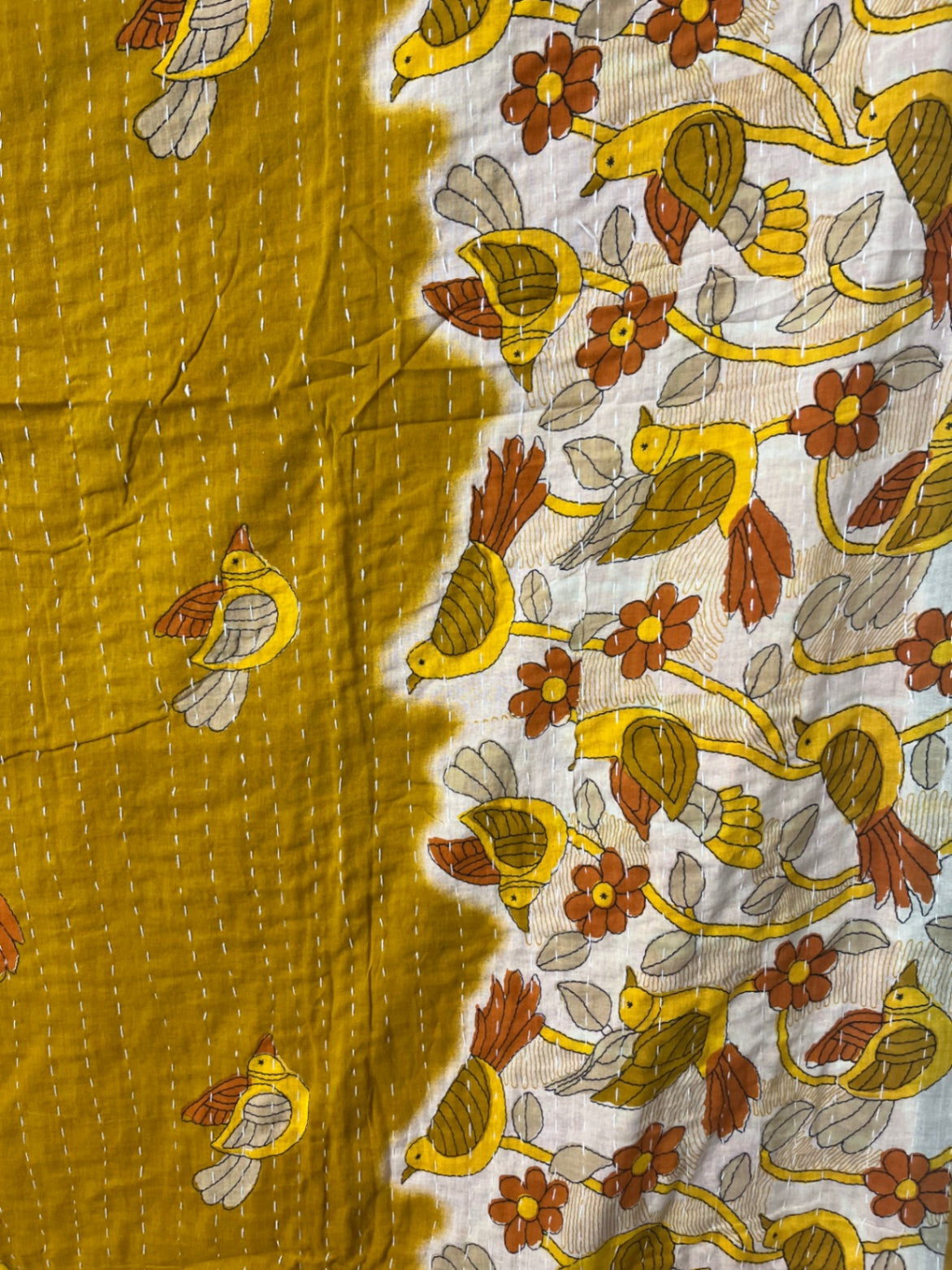 Vintage Cotton Kantha Quilt