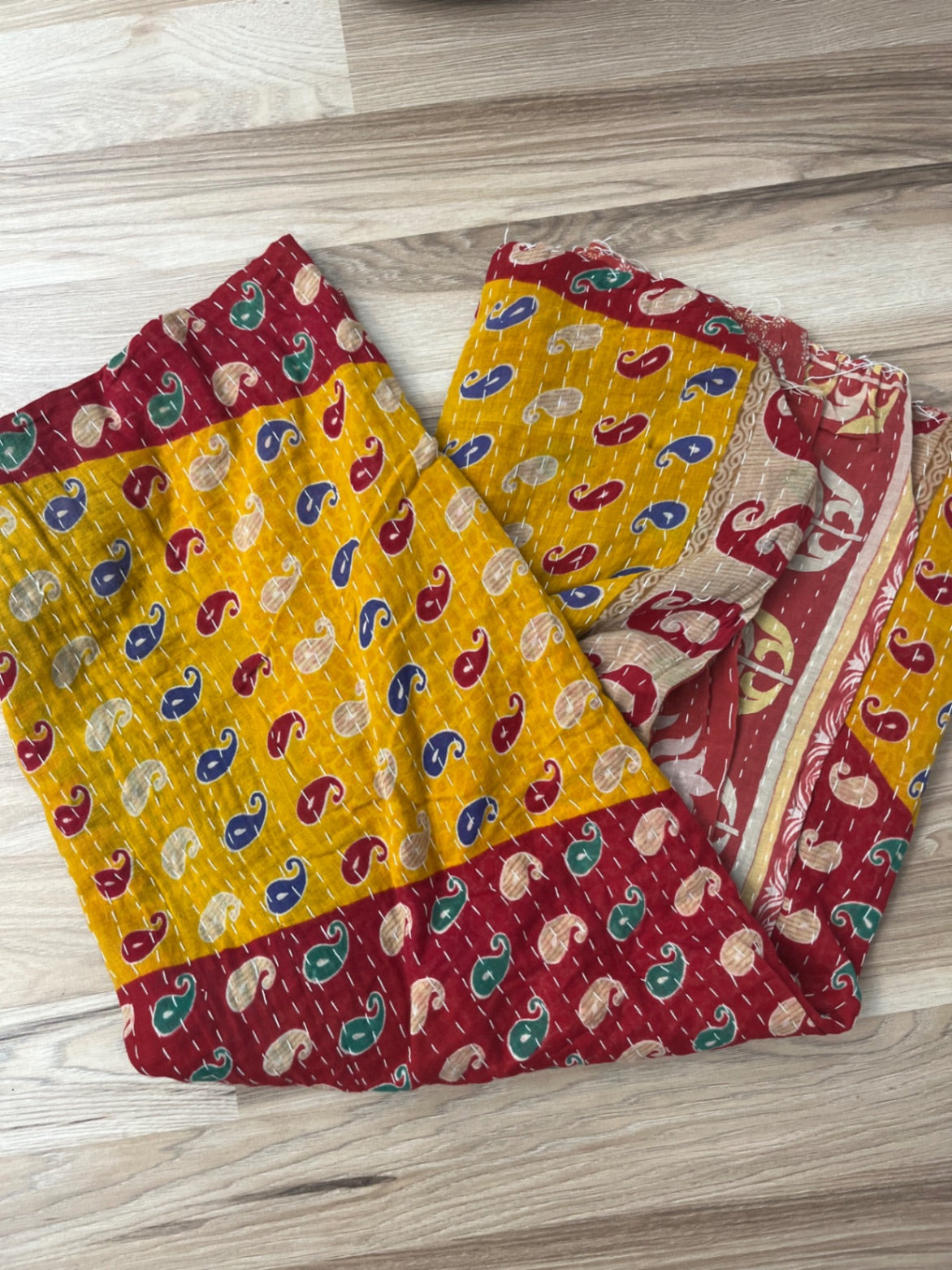 Vintage Cotton Kantha Quilt