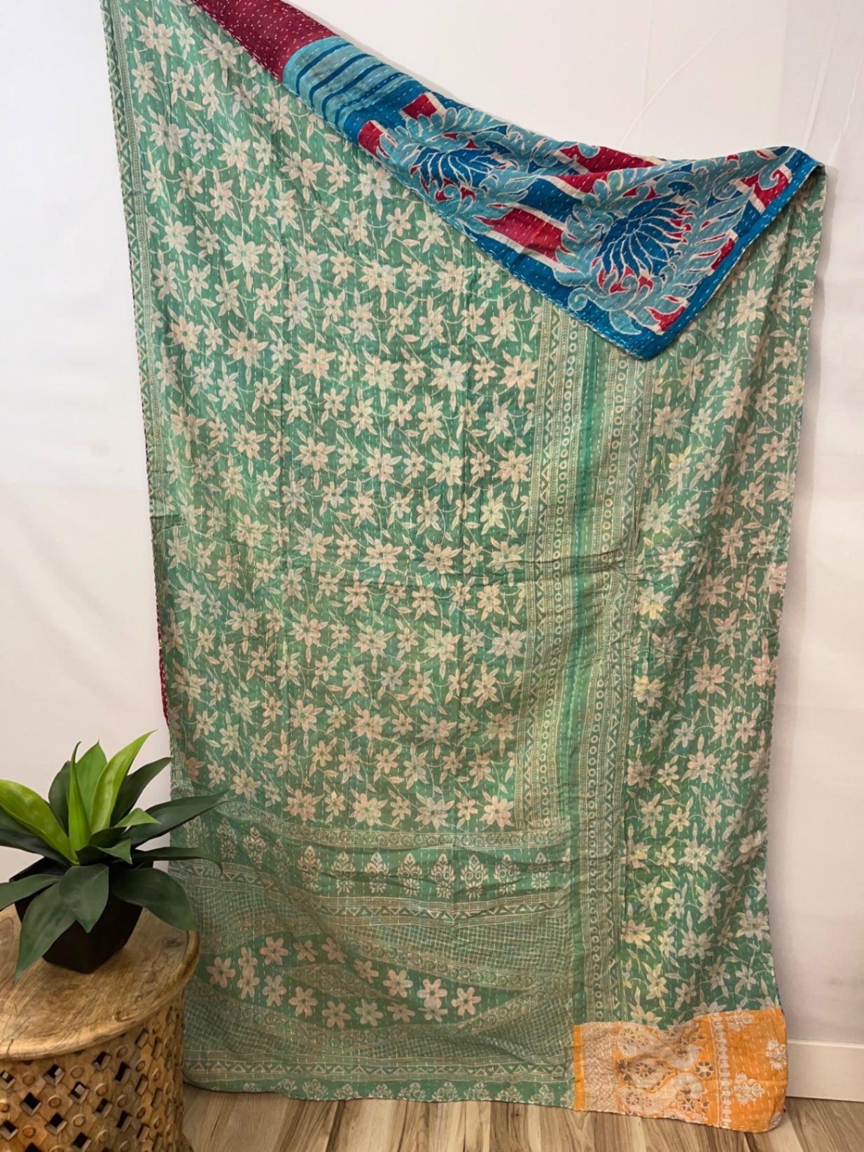 Vintage Cotton Kantha Quilt