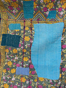 Vintage Village Kantha Quilt / Rug