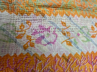 Vintage Village Kantha Quilt / Rug