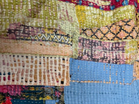 Vintage Village Kantha Quilt / Rug