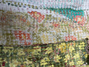 Vintage Village Kantha Quilt / Rug