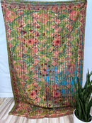 Vintage Village Kantha Quilt / Rug