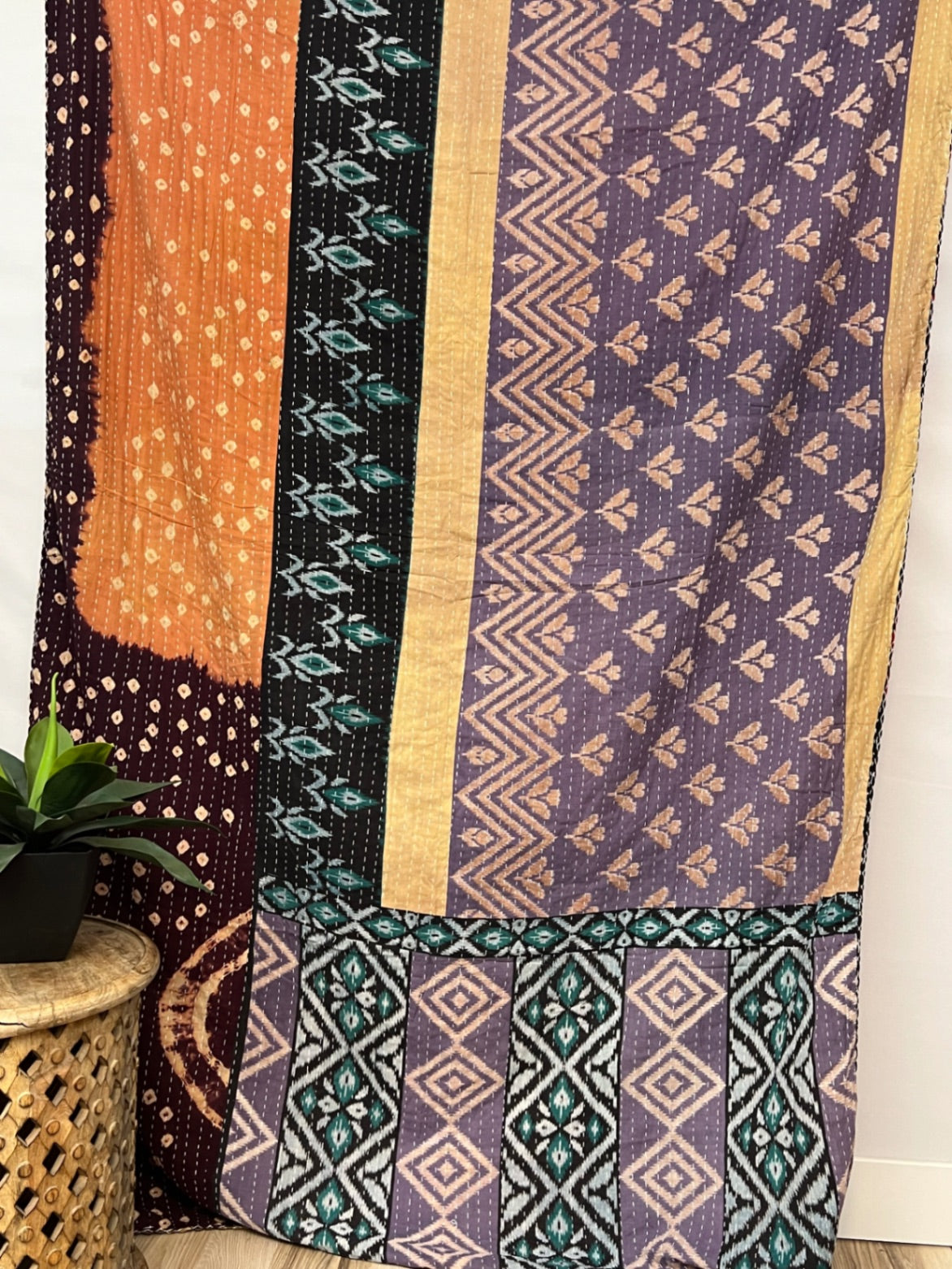 Vintage Cotton Kantha Quilt