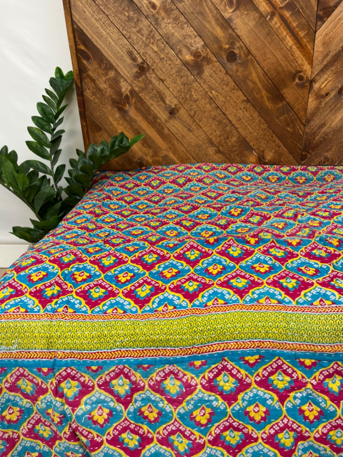 Vintage Cotton Kantha Quilt