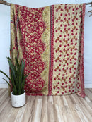 Queen Vintage Cotton Kantha Quilt