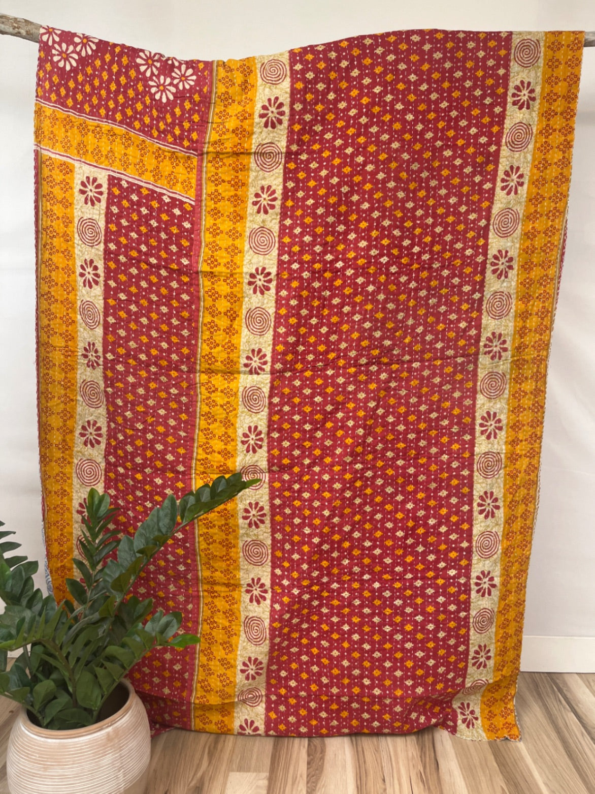 Vintage Cotton Kantha Quilt