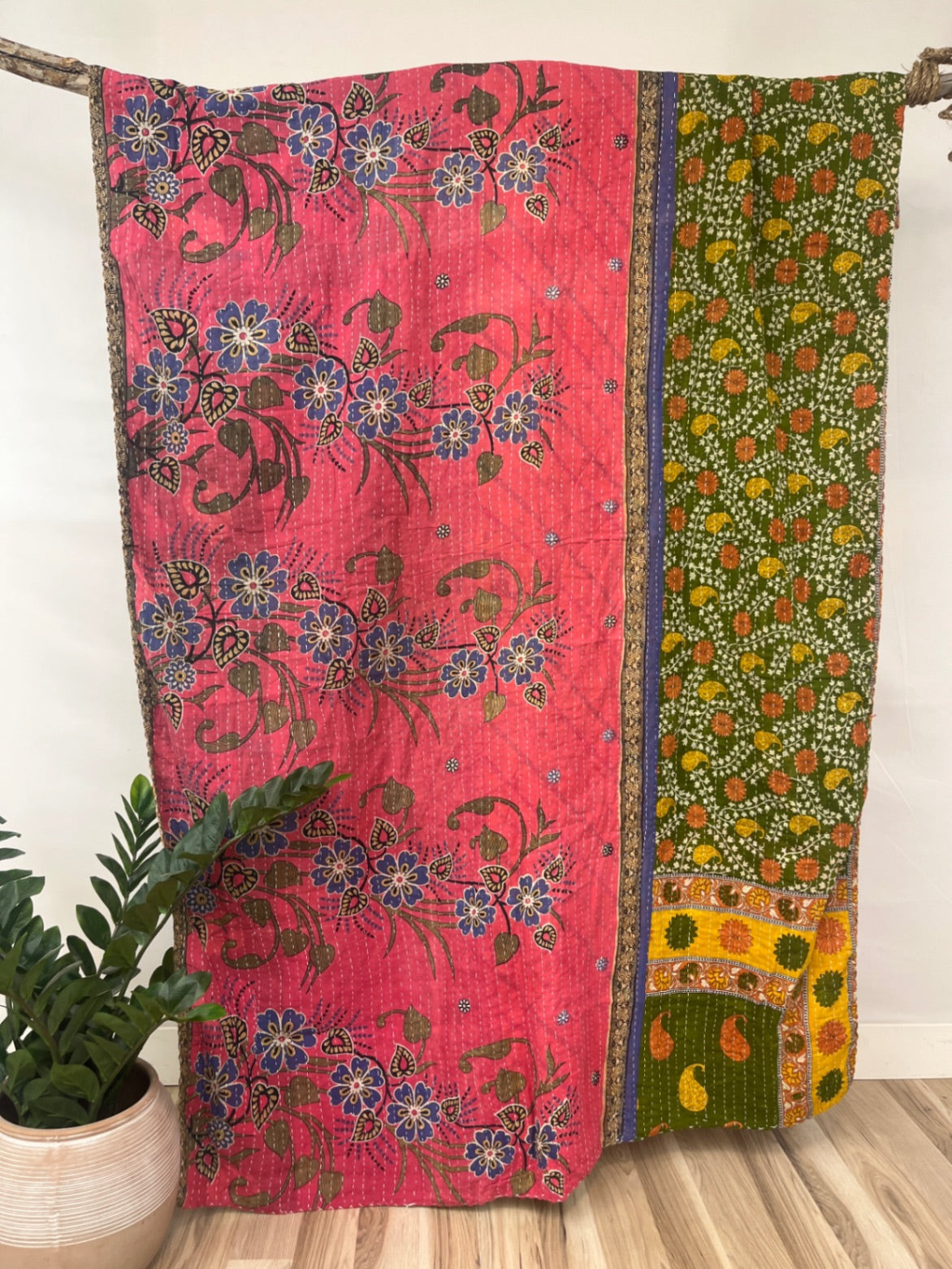 Vintage Cotton Kantha Quilt